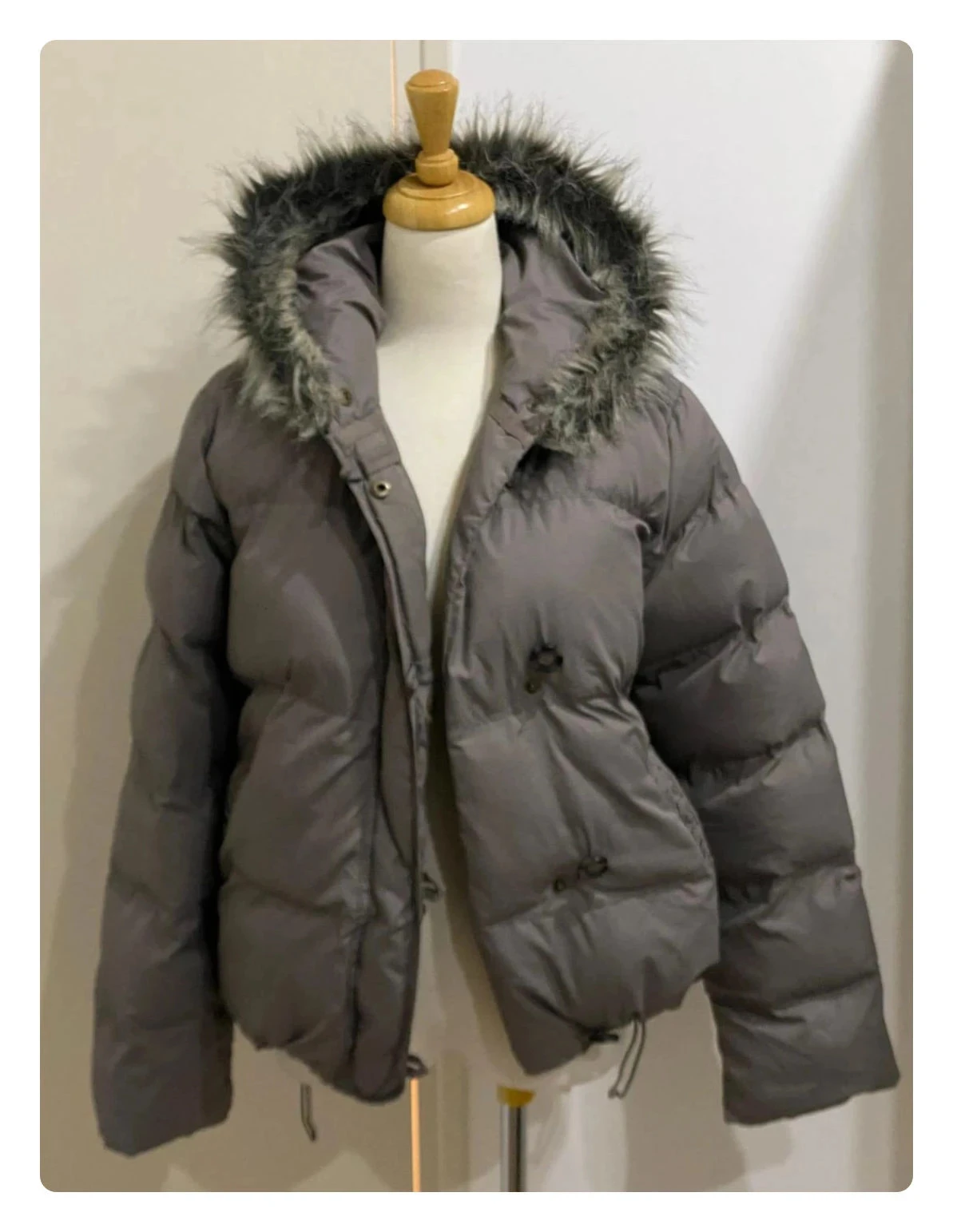 Doudoune Monoprix blouson anorak à capuche gris Taille M